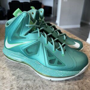 Size 6.5Y Nike Lebron X Easter | Turquoise/Green | CLEAN! | 543564-303